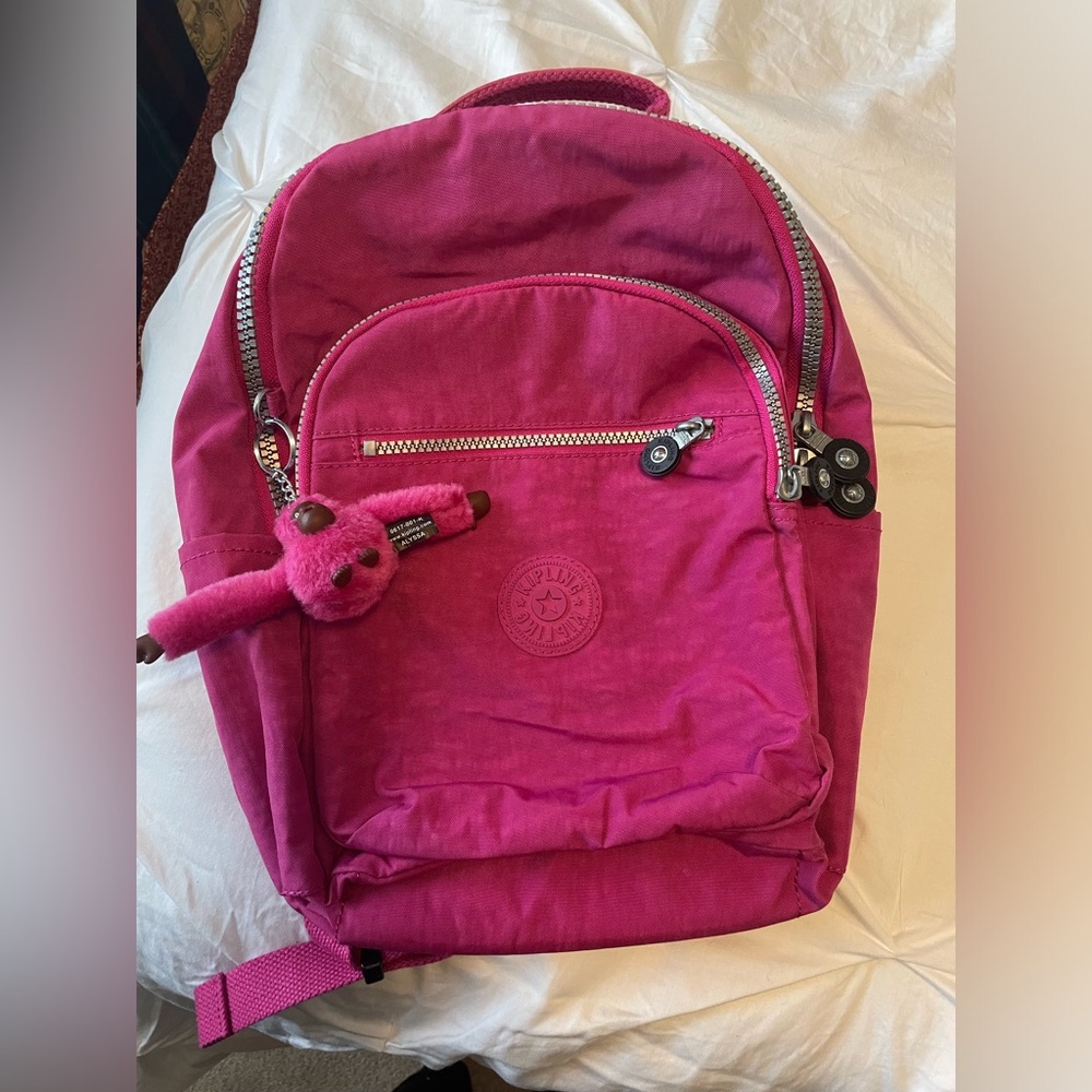 Pink Kipling small backpack